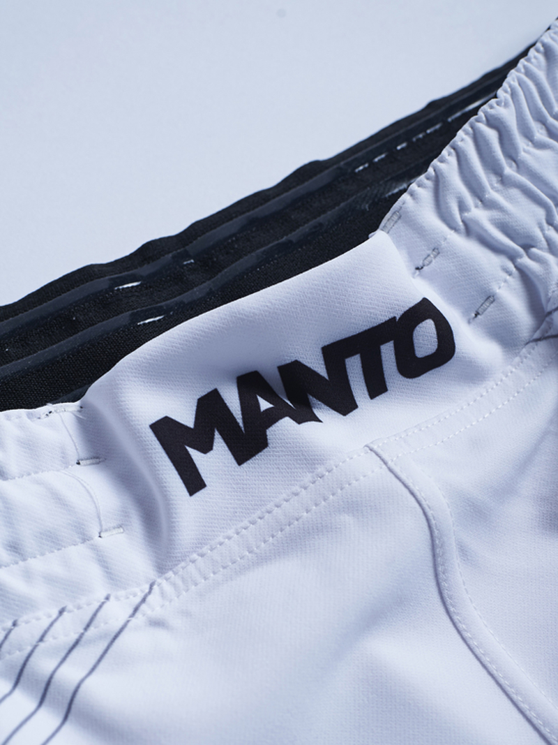 MANTO FLOW FIGHT SHORTS-WHITE